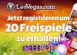 50 tours gratuits pour Starburst à Leo Vegas